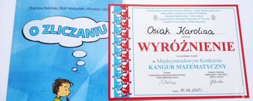 Wyróżnienia w konkursie „Kangur Matematyczny 2025”